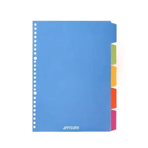 AFFISURE Kunststoff A4 A5 B5 20 26 30 Löcher Gestanzter mehrfarbiger 5-Tabs-Indexteiler für Bindemittel - Product Image 1