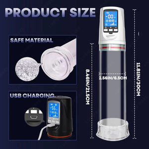 Heißer Verkauf Automatische Flüssigkristall-Elektrische Vergrößerungspumpe für Männer Erwachsenen-Sexspielzeug Penispumpe Männlicher Masturbator Sexspielzeug für Männer - Product Image 5