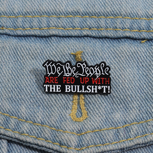 Broches en émail avec des blagues amusantes, collection de dictons amusants, badges de revers punk noirs, bijoux pour sac <span class=keywords><strong>à</strong></span> dos, vente en gros - Product Image 1