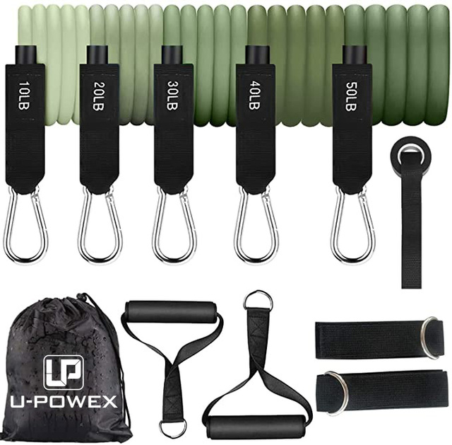 Exerciser Resist Band for Yoga Elastic Gym Fitness Workout Latex 1pcs of Resistance Band Set 11Pc Fitness Training Tube