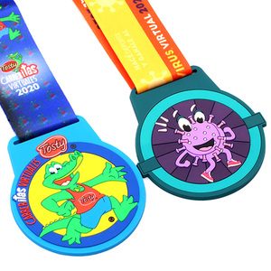 Medallion de corrida de silicone personalizado, borracha de silicone personalizada, vencedor personalizado, esporte, pvc, medalhão sem silicone