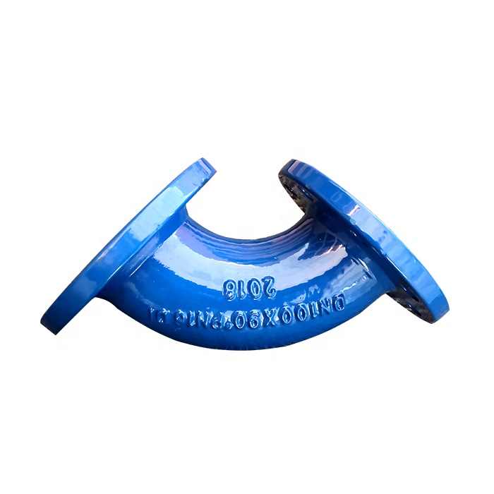 en 545 fbe coated ductile cast iron di pipe fitting double flanged bend 90 degree