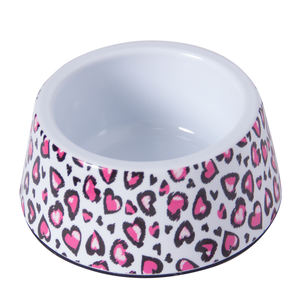 Manufactory Made Alta Qualidade Fácil Limpeza Leopardo Bonito Pet Alimentador Melamina <span class=keywords><strong>Dog</strong></span> Food Bowl Padrões Personalizáveis - Product Image 2