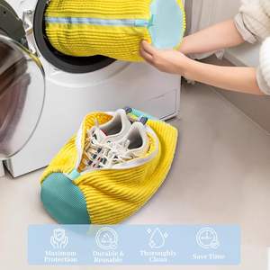 Durable Zipper Plush Shoe <b>Washing</b> <b>Machine</b> Bag Reusable Large Capacity Washable Bag for Shoes and Sneakers - Product Image 5