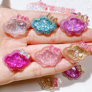 Best Sales Resin Crafts Resin Cloud Colorful Resin Pendant Wholesale Diy Phone Case Charms Hairphin Accessories for Decoration