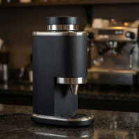 Machine à café électrique professionnelle avec meule plate de 64 mm, réglage progressif et moteur sans balais