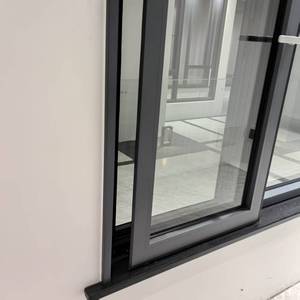 Fenêtres coulissantes australiennes modernes AS2047 en aluminium à double inclinaison du verre pour l'extérieur <span class=keywords><strong>de</strong></span> la cuisine en acier noir - Product Image 6