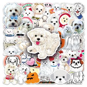 50 Adesivi Graffiti Cane Maltese, Simpatici Adesivi in Vinile a Cartone Animato per Cuccioli Maltesi, per la Decorazione di Laptop e Borracce per Amanti degli Animali Domestici - Product Image 3