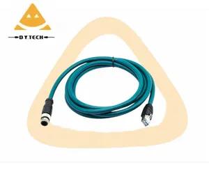 DYTECH M12 connector X coded 8Pin male to RJ45 Cat5e Ethernet high flexible cable machine vision industrial camera cable