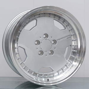 17 "18" PCD5 * 112 Jantes en alliage de coulée Largeur de lèvre profonde Finition argentée vintage Nouveau <span class=keywords><strong>Mercedes</strong></span>-W121 W124 W126 <span class=keywords><strong>W129</strong></span> 140 Modèles - Product Image 3