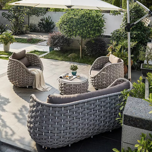 Ensemble <span class=keywords><strong>de</strong></span> meubles <span class=keywords><strong>de</strong></span> <span class=keywords><strong>jardin</strong></span> modernes et luxueux pour patio extérieur, canapé et chaise longue en <span class=keywords><strong>aluminium</strong></span> avec coussin imperméable pour usage hôtelier - Product Image 4