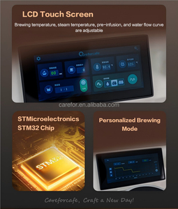 เครื่องชงกาแฟเอสเพรสโซแบบมืออาชีพ 9 บาร์ พร้อมหน้าจอ LCD ปั๊มโรตารี่ หม้อต้มคู่ สำหรับร้านกาแฟ - Product Image 4