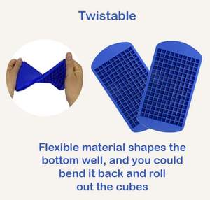 Food Grade Silicone Ice Cube Tray, 160 Grids, 1cm <b>Small</b> Square Ice Cube Mold, Summer Essential - Product Image 5
