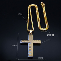 Vente en gros Nouveau Collier Croix pour Hommes de Haute Qualité Acier Inoxydable Or Argent Noir Bible Pendentif de Prière Colliers Bijoux pour Femmes