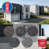 Revêtement de texture sable premium résistant aux intempéries à base d'eau, finition granit multicolore