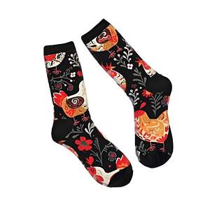 Calcetines bonitos <span class=keywords><strong>de</strong></span> gallo y pollos, calcetines <span class=keywords><strong>de</strong></span> compresión para mujeres y hombres, novedad, medias <span class=keywords><strong>de</strong></span> media pantorrilla con contraste <span class=keywords><strong>de</strong></span> Color - Product Image 2
