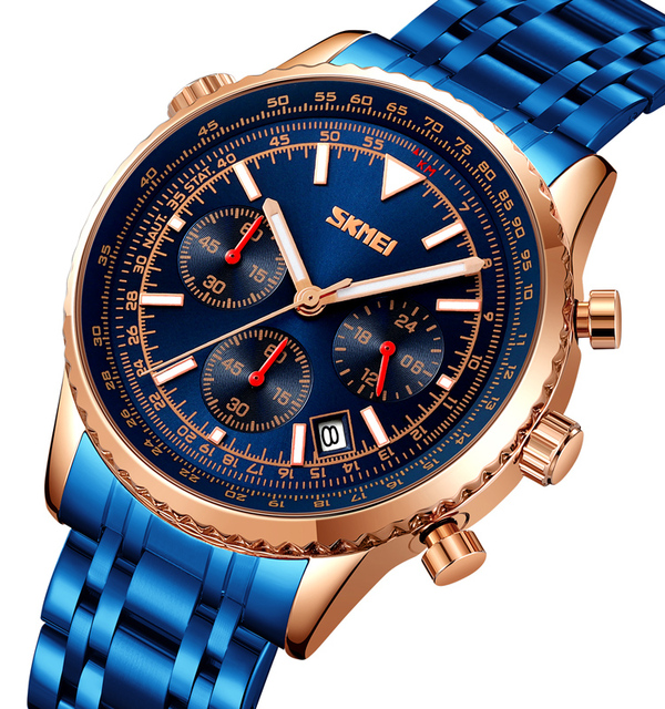 Fashionable Men's Quartz Watch - 6 Colors, 3 Hands, Latest Model