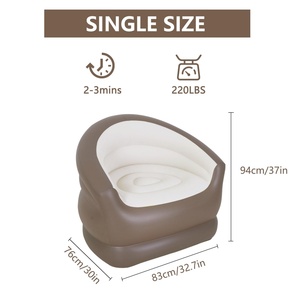 Air Mattress <b>Inflatable</b> <b>Sofa</b> Foldable PVC <b>Sofa</b> for Living Room & Bedroom Use Portable Indoor Camping Furniture - Product Image 2