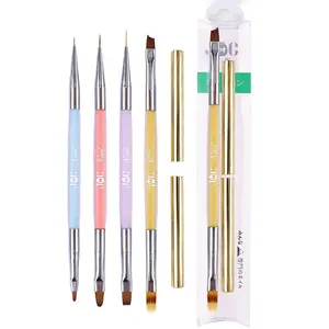 Nieuwe Dubbele Tip Nail Pen Dual Gebruik Nail Lichttherapie Pen Kleur Tekening Potlood Vormgeven Franse Pen