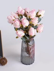 Rose artificielle à tige unique de 54 cm en latex simulé, toucher réel, hydratante - Product Image 2