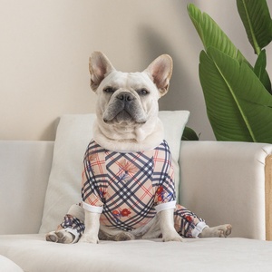 CuteBone-ropa de moda para perros, pijamas suaves de <span class=keywords><strong>Gingham</strong></span> personalizados para mascotas, venta al por mayor - Product Image 5