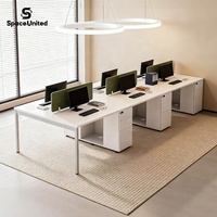 Bureaux informatiques modulaires ergonomiques pour deux personnes, vente en gros d'usine SpaceUnited