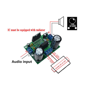 Court Taidacent DC/AC 12-32V 100W, panneau d'amplification de puissance Mono, Module d'amplification Audio PCB pour haut-parleur <span class=keywords><strong>DIY</strong></span>, TDA7293/7294 - Product Image 5