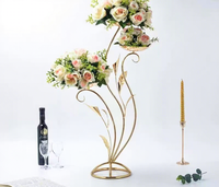 Supports à fleurs, vases et centres de table modernes en métal doré de haute qualité, personnalisables, pour décorations de mariage, de fêtes et de maison
