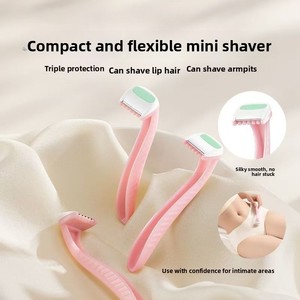 Mini Afeitadora, Micro Afeitadora para Mujer, Depilación Íntima, Labios, Cuchilla con Red Protectora Antiarañazos, Manual, para Piernas, Axilas, No Desechable - Product Image 4