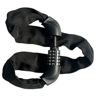 Antivol de chaîne de vélo en acier haute résistance avec revêtement de protection double couche, idéal pour les cyclistes de banlieue et les cyclistes d'aventure