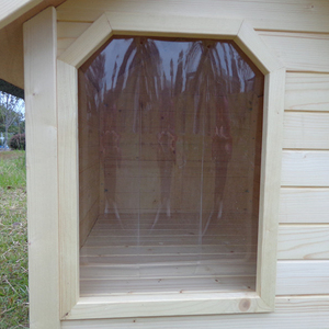 Nichoir pour chien en bois à motif uni, élégant et durable, en bois massif, pour chiots - Product Image 5