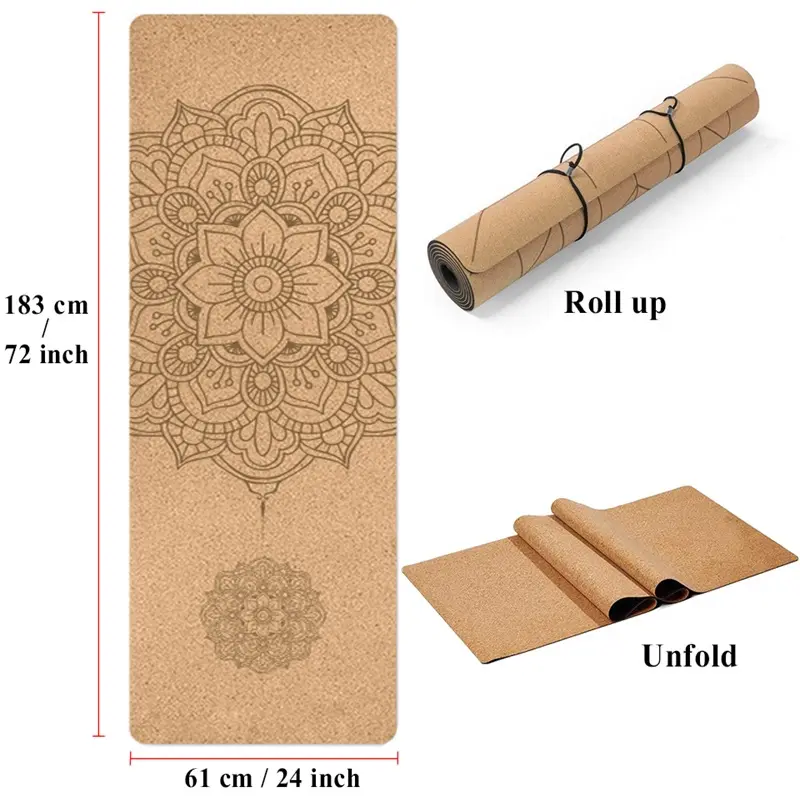 Jute Natuurlijke Rubber Yoga Mat Biologisch Afbreekbare Yoga Mat Met Draagriem