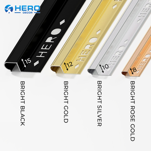 Perfil de aluminio en forma de J antideslizante, impermeable, de diseño tradicional, para bordes de escalones, molduras metálicas Hero para el hogar - Product Image 4
