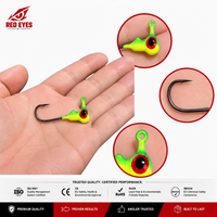 Hameçons Micro Jig Head à Yeux Rouges avec Ardillon, Échantillon Gratuit, Lot de 50 Pièces en Sachet, Ensemble Combiné, Vente en Gros, Leurres de Pêche