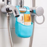 Organisateur de cuisine et de salle de bain en silicone, écologique, avec fermeture à pression, rangement suspendu pour évier, boîte de rangement pour salle de bain, support pour éponge de robinet, gadget