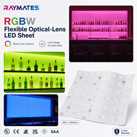Lámina LED RGBW Cortable de 24V, Lámina LED Flexible con Lente para Barra de Bar, Discoteca, Pared de Spa, Retroiluminación