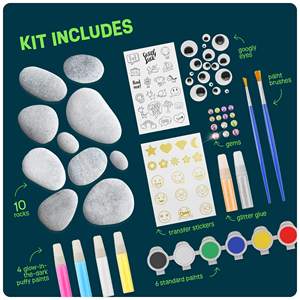 Kit <span class=keywords><strong>per</strong></span> Dipingere Sassi Luminosi al Buio <span class=keywords><strong>per</strong></span> Bambini, Regali di Pasqua Personalizzabili <span class=keywords><strong>per</strong></span> Ragazzi e Ragazze dai 2 ai 14 Anni - Product Image 2