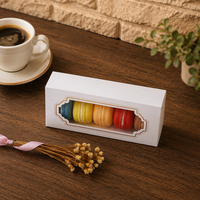 Scatola per Torte Bento in Carta Kraft Impermeabile Personalizzata con Finestra Trasparente per 5 Cupcake e Confezioni da Asporto