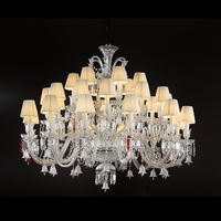 Lustre en cristal moderne et luxueux VH en gros, sur mesure, réglable en hauteur, à fixation au plafond, pour décoration de mariage