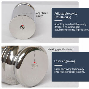 الفولاذ المقاوم للصدأ للماء 1g-5 سعر معايرة الفولاذ المقاوم للصدأ 1g وحدة أوزان الألومنيوم مجموعة إطار المعدات مجموعة أوزان الفولاذ المقاوم للصدأ - Product Image 4