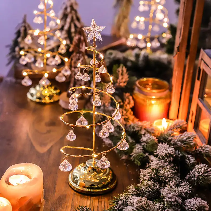 एक्रिलिक क्रिस्टल चमकदार क्रिसमस पेड़ क्रिसमस आभूषण डेस्कटॉप बच्चों के रचनात्मक छोटे उपहार