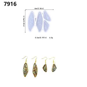 Moules en silicone faits main Kingnoo pour ornements décoratifs DIY style Ins 7916, outils en silicone pour boucles d'oreilles en forme d'ailes et outils à gâteau - Product Image 2