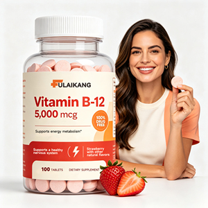 Compresse di Vitamina B12 5000mcg Metilcobalamina OEM Etichetta Privata per Energia e Supporto del Sistema Nervoso, Confezione da 100 - Product Image 1