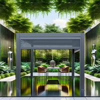 Pergola de jardin en aluminium à toit rétractable, système de pergola de terrasse extérieure, vente chaude