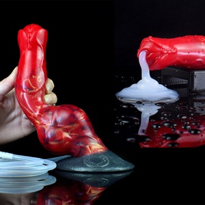 NNSX Dildos de silicona grandes con forma de pene y nudo, con efecto de eyaculación, para mujeres, juguetes eróticos de coqueteo - Product Image 3