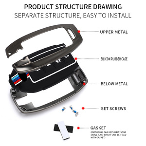 Funda Protectora <span class=keywords><strong>para</strong></span> Llaves <span class=keywords><strong>de</strong></span> Coche <span class=keywords><strong>de</strong></span> Aleación <span class=keywords><strong>de</strong></span> Zinc y Gel <span class=keywords><strong>de</strong></span> Sílice <span class=keywords><strong>para</strong></span> INFINITI QX56 ESQ QX50 Q50 QX60 Q50L, Llaveros, Bolsas y Accesorios - Product Image 5