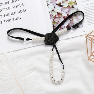 Europe et Amérique Belle Perle Sexy Taille Basse Ouvert String String <span class=keywords><strong>Sous</strong></span>-vêtement Femmes Rose Bikinis Strings - Product Image 5