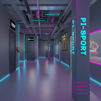 Pi-Sport 9 salles immersives Projecteur de jeux interactifs de sport Conception globale Jeux de divertissement de parc d'attractions intérieur pour adultes