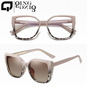 نظارات شمسية TR90 بمشبك مغناطيسي مضادة للضوء الأزرق عدسة TAC مستقطبة للمشي الطبي 2 في 1 وظيفة CP مربع كبير - Product Image 5