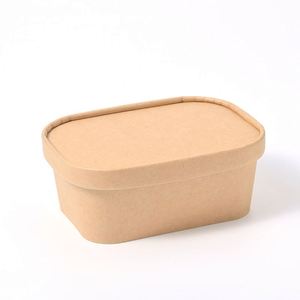 Caja Rectangular para Ensaladas de Papel Kraft Compostable Ecológico con Logotipo Impreso Personalizable, Tapa Duradera, Apta para Microondas, Desechable - Product Image 4